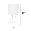 Creekwood Home Glamora 14" Modern Chic Wire Table Lamp with Feit LED (Includes LED Light Bulb) - 2 of 4