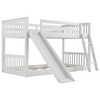 YOOCOZZ Twin Over Twin Low Bunk Bed with Ladder and Slide - 3 of 4