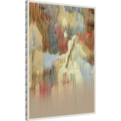 Summer Abstract Beaded Framed Canvas Wall Art