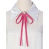 INSPIRE CHIC Women's Wedding Party Satin Brooch Pin Bow Tie with Pearl - 4 of 4