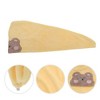 Unique Bargains Cute Water-absorbent Bears Pattern Hair Towel Yellow 1 Pc - 3 of 4