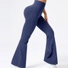 BABYYER Women Ribbed Flare Leggings, High Waist Stretchy Yoga Pants, Lightweight Workout Fitness Trousers - 4 of 4