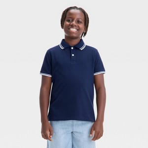 Boys Short Sleeve Tipping Polo Shirt - Cat & Jack™ - 1 of 3