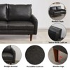 Leather Sofa Set Modern Sofa & Loveseat Set 2 Piece Couch Set with Wooden Legs for Living Room, Office - 3 of 4