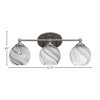 Toltec Lighting Capri 3 - Light Vanity in  Brushed Nickel with 5.75" Onyx Swirl Shade - 2 of 2