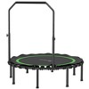 Soozier 48" Rebounder Trampoline for Adults, Foldable Mini Trampoline with Adjustable Handle Bar, Bungee Rebounder Jumping Cardio Trainer, Green - 4 of 4