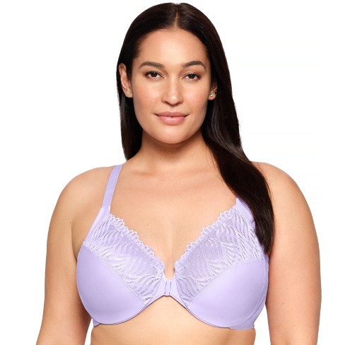 Glamorise Womens Front-Closure T-Back WonderWire Underwire Bra 1246 Soft Lilac - image 1 of 4