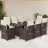 vidaXL Garden Dining Set Brown, Cream white - 2 of 4