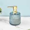 Cameo Soap/Lotion Dispenser with Rust Proof Stainless Steel Gold Pump, Non-Slip Protective Silicone Feet - 2 of 4
