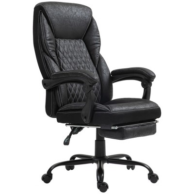 Executive Office Chair with footrest, High Back Desk Chair, Reclining Swivel Chair
