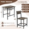 Resenkos Kitchen Table and Chairs Sets,Dining Table Set,Dining Table Set with Metal Frame and Storage Rack-Gray - 3 of 4