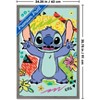 Trends International Disney Lilo and Stitch: Pattern Clash - Stitch Framed Wall Poster Prints - 3 of 4
