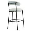 SKRAN 2pcs - Counter Height Bar Stools Set,Teddy fabric cover kitchen island counter, with Black Metal Legs & Footrest, for Kitchen,Living Room,Pub - 4 of 4