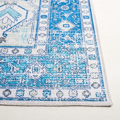 Arizona Blue and Beige 8' x 10' Washable Area Rug