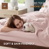 100% Cotton Percale Sheets,Sheet Set with Deep Pocket Up to 16 Inches, Breathable & Crirsp Soft, Bedsheet & Pillowcase Sets, 4 Pieces - 2 of 4