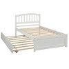 ALEXOUN Solid Wood Twin Size Platform Bed Frame with Trundle and Headboard, No Box Spring Needed,for Teens Boys Girls Bedroom,Room - 2 of 4