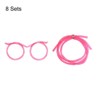 Unique Bargains Reusable Plastic Creative Eyeglasses Straws for Fun Parties 8 Pcs - 3 of 4