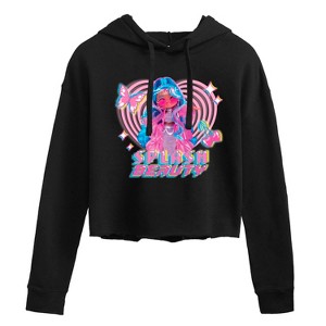 Women's - LOL Surprise! - Splash Beauty w/ Butterflies & Hearts Cropped Graphic Hoodie - 1 of 3