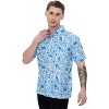 LA LEELA Men's Hawaiian Shirts Short Sleeve Button Down Shirt Mens 4th of July Hawaii Shirts Beach Patriotic Shirts for Men - 4 of 4
