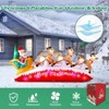 Itopfox 10ft Inflatable Santa Sleigh with 3 Reindeer Built in LED Lights Outdoor Christmas Decoration 1 Piece for Yard Lawn Holiday - 3 of 4
