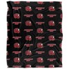 Jacksonville State University Logo Pattern Silky Touch Blanket White 50x60 - 2 of 4