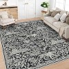 Acekool Modern Area Rug, Washable Low Pile Non Slip Soft Foldable Carpet Mat for Living Room Bedroom Office, Easy Care - 2 of 3