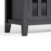 72" Solid Wood TV Media Stand with Handcrafted Finish, Cord Management, and Tempered Glass Doors for Living Room and Bedroom - 3 of 4