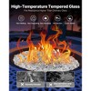 VEVOR Fire Glass, 10 LBS / 4.5 KG High-Temperature Resistant Fireplace Rocks, 1/2-Inch / 12.7 mm Reflective & Smokeless Firepit Glass Rock, Clear - 4 of 4