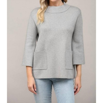Women's Glitter Yarn Front Pocket Detail Sweater - Fate