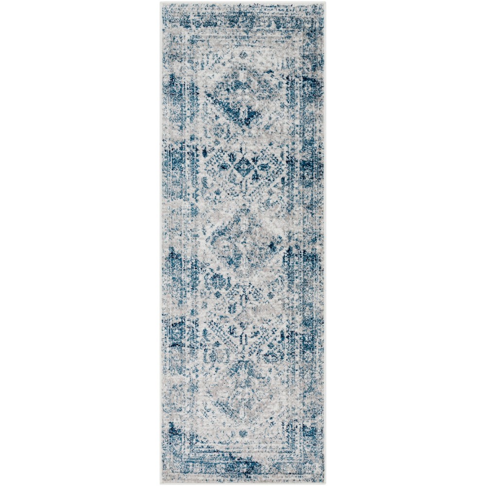 Photos - Area Rug 2'7"x7'3" Melissa Traditional Runner Rugs Blue - Artistic Weavers