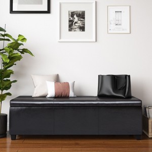 53.90"Lincoln Extra Large Storage Ottoman Bench,Brown - 1 of 4