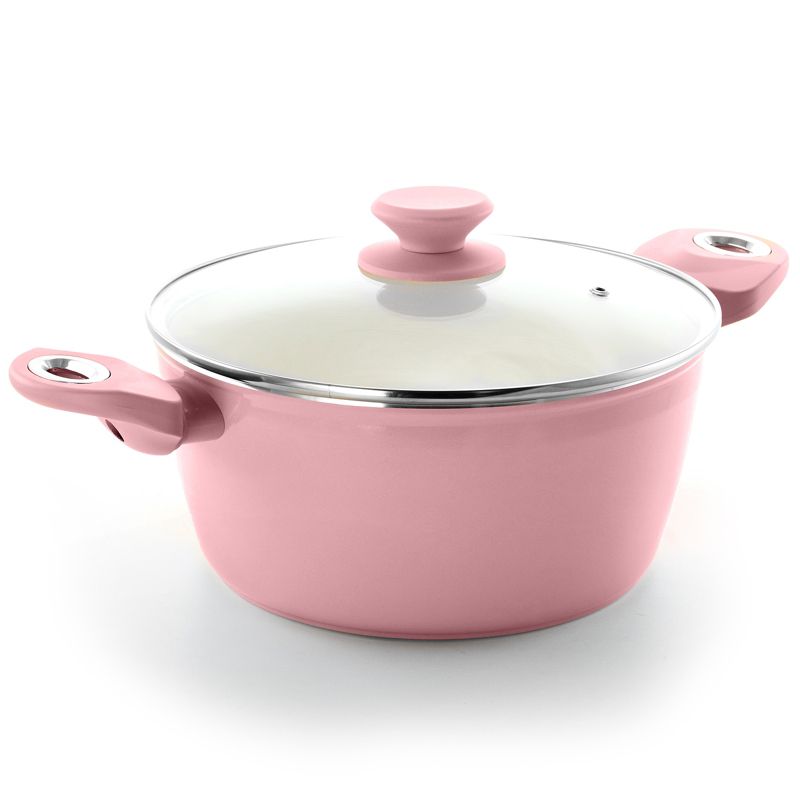 Gibson Home Plaza Cafe Aluminum 4.5 Qt Dutch Oven with Soft Touch Handles in Lavender, 1 of 7