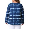 Agnes Orinda Women's Plus Size Tie Dye Criss Cross V Neck Casual Blouses - 4 of 4