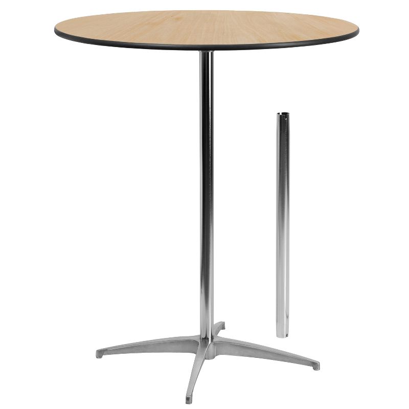Flash Furniture 36'' Round Wood Cocktail Table with 30'' and 42'' Columns, 1 of 14