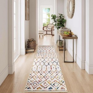 Low Pile Runner Rug - Non-Slip Stain Resistant Area Rug, Non-Shedding Throw Floor Cover for Kitchen Entryway Living Room Bedroom - 1 of 4