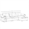 Modern Velvet L-Shaped Sectional Sofa with Storage Seats and Ottoman, 3-Seater with Reversible Ottoman, Plush Armrest Couch for Living Room - 4 of 4