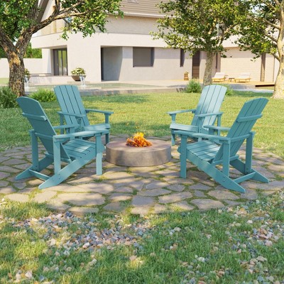 Sonkuki 4-Pack Recycled Plastic Wood Adirondack Chair