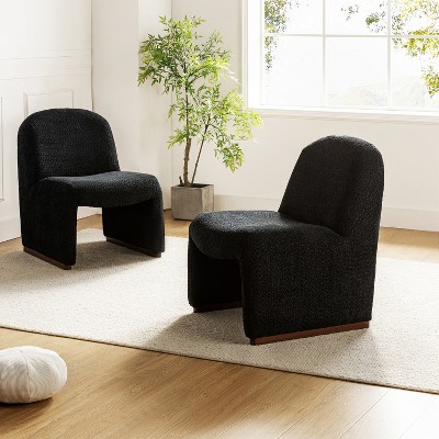 Set of 2 Ludwig Side Chair with Walnut Hand-crafted Finish | KARAT HOME