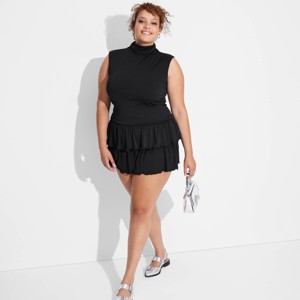 Women's Cap Sleeve Dropped Waist Knit Mini Shift Dress - Wild Fable™ - 1 of 3