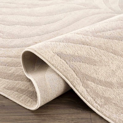 Manteca Light Gray and Taupe Zebra Print Area Rug 3'11" x 5'7"