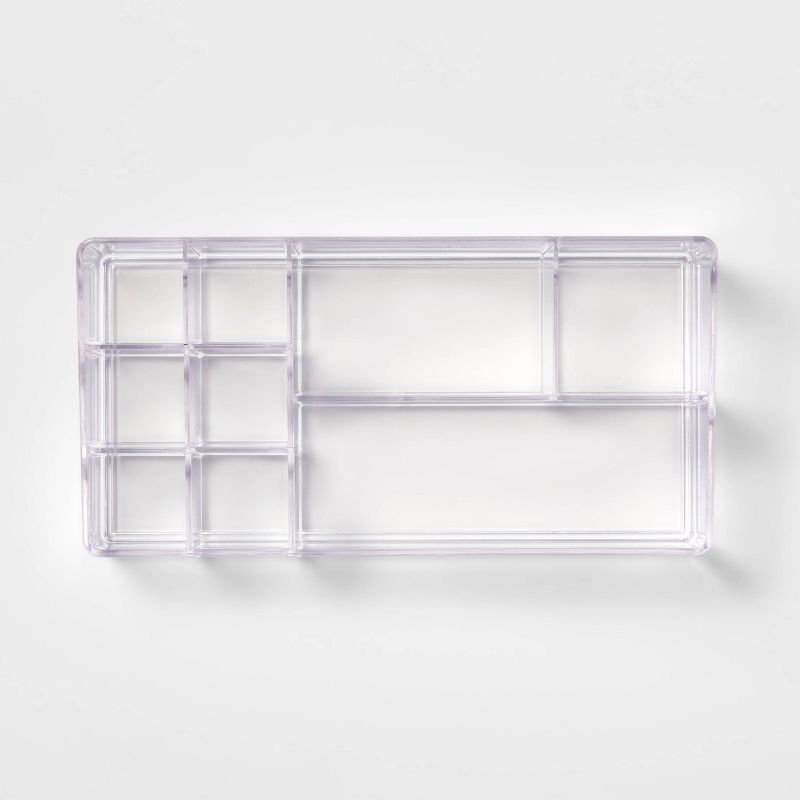 Bathroom Plastic 9 Slot Mixed Cosmetic Organizer Clear - Brightroom&#8482;, 3 of 7