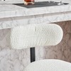 NicBex 27.1"Counter Height Swivel Bar Stools with Bouclé Upholstery,Set of 2,Modern Counter Stools,Chic Velvet Chairs for Kitchen&Dining Room - 2 of 4