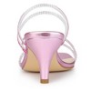 Allegra K Women's Rhinestone Strappy Square Toe Kitten Heel Slide Sandals - 3 of 4