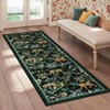 Tiger and Leopard Area Rug for Living Room Washable Non Slip Low Pile Rugs Botanical Jungle Animal Print Stain Resistant Floor Cover for Bedroom - 2 of 4