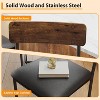 Bar Table Set, Dining Table Set for 2 with 3 Storage Shelves, Tall Kitchen Breakfast Nook with Padded Cushion Stools, Space-Saving - 4 of 4