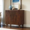 Leovsnove Wood Accent Cabinet with Storage, Rustic Mango Wood Storage Cabinet with Fluted Design and Adjustable Shelf - 3 of 4