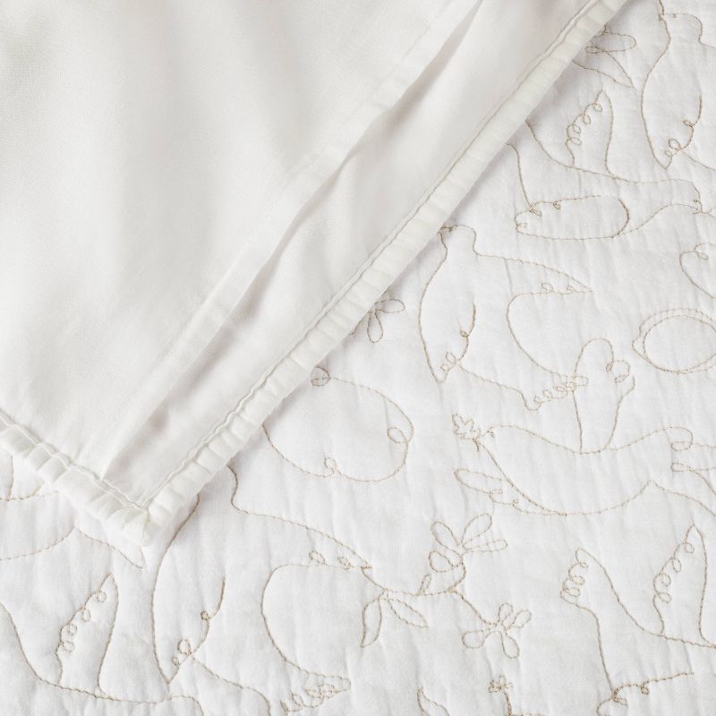 Dove Stitch Quilt Sham Off-White - Opalhouse™ designed with Jungalow™, 4 of 5