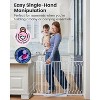 GROWNSY Baby Gate for Stairs, 29"-43" Pressure Mounted Pet Gate for Doorways-Auto Close Dog Gate with Easy Installation, White - 4 of 4