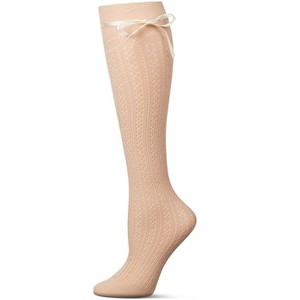Memoi Women's Bowtastic Knee High Socks - 1 of 2