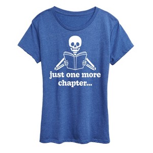 Women's - Instant Message - One More Chapter Skeleton Short Sleeve Graphic T-Shirt - 1 of 4